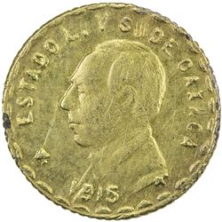 OAXACA: AV 5 pesos, 1915. UNC