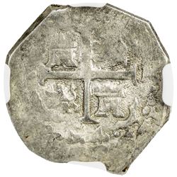 PERU: Carlos II, 1665-1700, AR real, 1694-L. NGC EF40