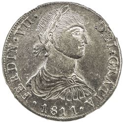 PERU: Fernando VII, 1808-1822, AR 8 reales, 1811. NGC AU58