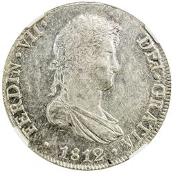 PERU: Fernando VII, 1808-1822, AR 8 reales, 1812. NGC AU58