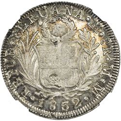 PERU: AR 8 reales, 1832. NGC MS62