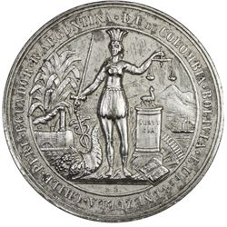 PERU: AR medal (24.84g), 1864. AU
