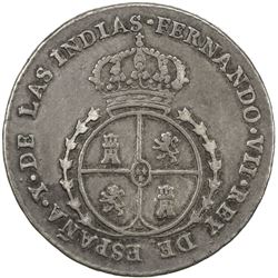 SALVADOR: Ferdinand VII, 1808-1833, AR proclamation 2 reales (6.68g), 1808. VF