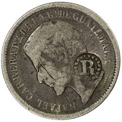 SALVADOR: AR real, ND (1862-3). VF