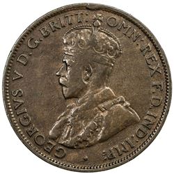 AUSTRALIA: George V, 1910-1936, AE 1/2 penny, 1923 (m). NGC F15