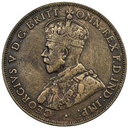 AUSTRALIA: George V, 1910-1936, AE penny, 1930(m). NGC F15