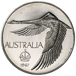 AUSTRALIA: Elizabeth II, 1952-, AR pattern dollar, 1967. BU