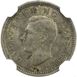 NEW ZEALAND: George VI, 1937-1952, AR 3 pence, 1942. NGC MS63