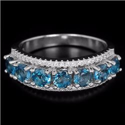 Natural London Blue Topaz Ring