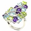 Image 1 : Natural Multi Gemstone Ring