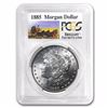 Image 1 : 1885 PCGS GRADED Stage Coach Silver Dollar BU RARE STAGECOACH SERIES