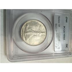 1944 Walking Liberty Half Dollar MS-64 PCGS