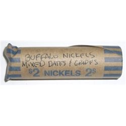 ROLL OF BUFFALO NICKELS MIXED DATES & GRADES (40) TOTAL NICKELS *UNSEARCHED* ROLL CAME OUT OF SAFE!!