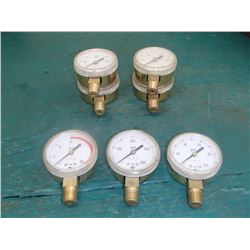 AGA Gas PSI Gages, 7 Total