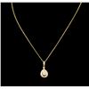 Image 2 : 1.37ctw Diamond Pendant With Chain - 14KT Yellow Gold