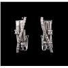 Image 2 : 0.52ctw Diamond Earrings - 14KT White Gold