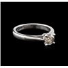 Image 2 : 14KT White Gold 0.70ct Round Cut Fancy Brown Diamond Solitaire Ring
