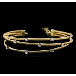 0.41ctw Diamond Bangle Bracelet - 14KT Yellow Gold