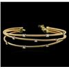 Image 1 : 0.41ctw Diamond Bangle Bracelet - 14KT Yellow Gold