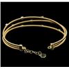 Image 3 : 0.41ctw Diamond Bangle Bracelet - 14KT Yellow Gold