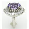 Image 4 : 2.00ctw Diamond and Amethyst Ring - 14KT White Gold