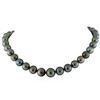 Image 1 : Tahitian Cultured Pearl Necklace With Diamond Clasp