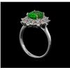 Image 4 : 2.68ct Tsavorite and Diamond Ring - 18KT White Gold