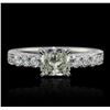 Image 2 : 18KT White Gold 1.55ctw Diamond Ring