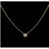Image 1 : 14KT Yellow Gold 0.09ct Diamond Solitaire Necklace