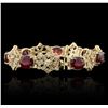 Image 2 : 14KT Yellow Gold 30.97ctw Ruby and Diamond Bracelet