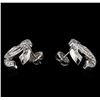 Image 2 : Chanel 1.40ctw Diamond Earrings - 14KT White Gold