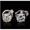 Image 1 : 14KT White Gold 0.90ctw Diamond Solitaire Earrings