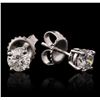 Image 2 : 14KT White Gold 0.90ctw Diamond Solitaire Earrings