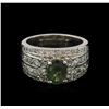 Image 2 : 1.60ct Alexandrite and Diamond Ring - 18KT White Gold