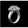 Image 3 : 1.73ct Tanzanite and Diamond Ring - 14KT White Gold