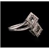 Image 1 : 0.33ctw Diamond Ring - 14KT White Gold