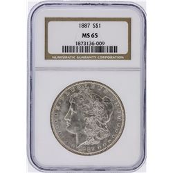 1887 NGC MS65 Morgan Silver Dollar