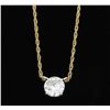 Image 1 : 1.10ct Diamond Pendant - 14KT Yellow Gold