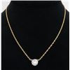 Image 2 : 1.10ct Diamond Pendant - 14KT Yellow Gold