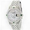 Image 1 : Rolex Stainless Steel 1.00ctw Diamond and Emerald DateJust Men's Watch