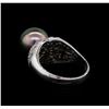 Image 3 : 0.87ctw Pearl and Diamond Ring - 14KT White Gold