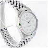 Image 3 : Rolex Stainless Steel 1.00ctw Diamond and Emerald DateJust Men's Watch