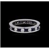 Image 1 : 1.20ctw Blue Sapphire and Diamond Ring - 14KT White Gold
