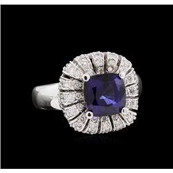 14KT White Gold 2.25ct Tanzanite and Diamond Ring