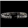 Image 3 : 14KT White Gold Brushed Finish Bracelet
