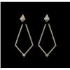 Image 1 : 1.23ctw Diamond Dangle Earrings - 14KT White Gold