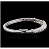 Image 2 : 14KT White Gold 2.30ctw Diamond Bangle Bracelet