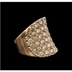 5.24ctw Fancy Yellow Diamond Ring - 14KT Rose Gold