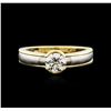 Image 2 : 14KT Two-Tone Gold 0.50ct Diamond Solitaire Ring