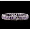 Image 2 : Crayola 10.34ctw Pink Amethyst Bracelet - .925 Silver